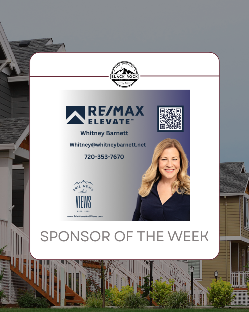 Promotional graphic featuring Whitney Barnett of RE/MAX Elevate, with contact info and Black Rock Elementary logo.